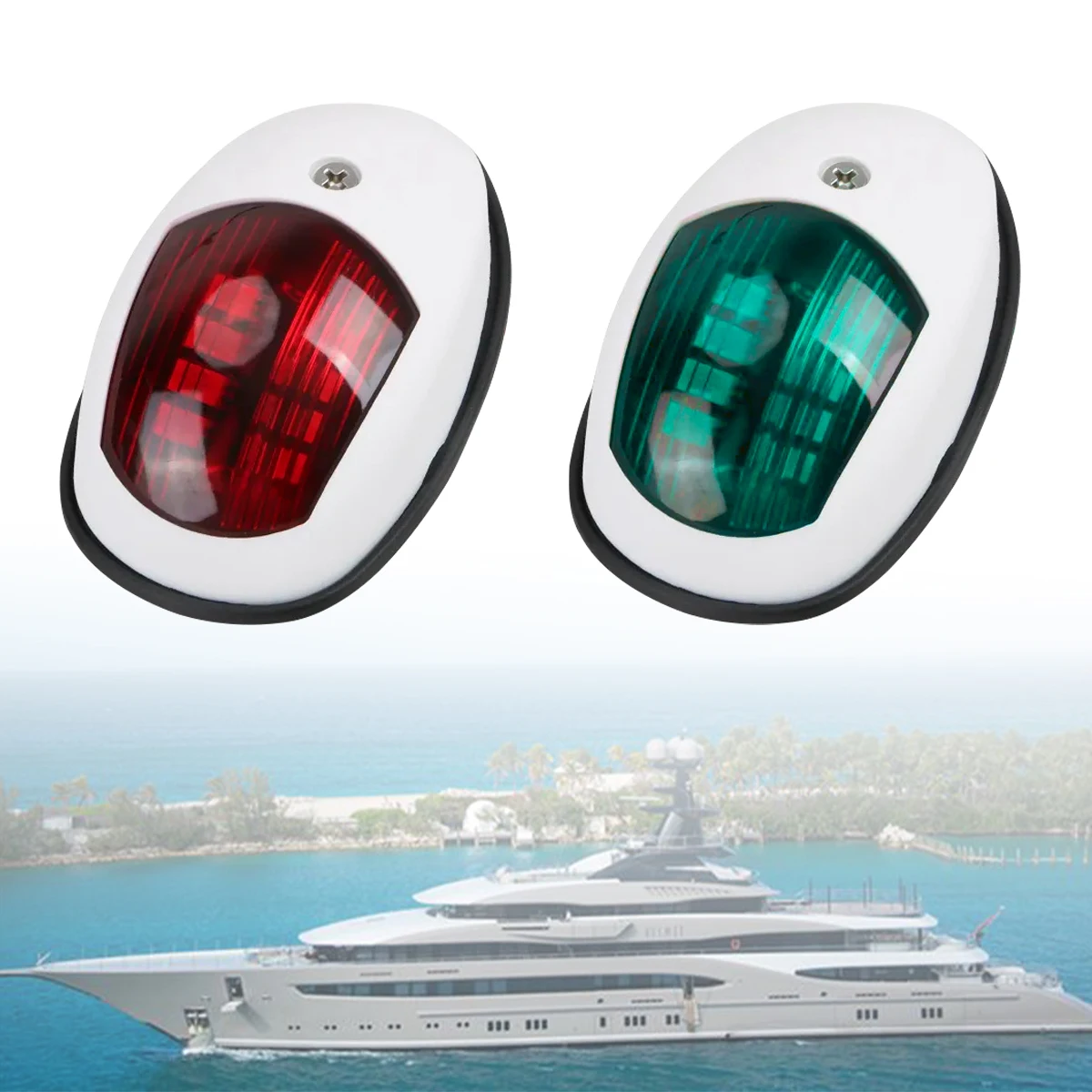 10-30V LED Navigation Light Signal Warning Waterproof Lamp Starboard Port Side Indicator For Marine Boat Yacht Truck Trailer Van