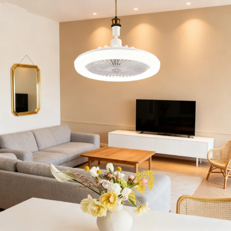 Nowy Wentylator Aromaterapeutyczny do Sypialni Lampka Cichy Wentylator Elektryczny LED Gabinet Jadalnia Salon Żyrandol