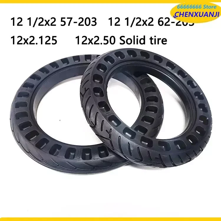 12 Inch Electric Vehicle Tires 12 1/2X2 1/4 Solid Tires 57-203/62-203 Non Inflatable Solid Tires