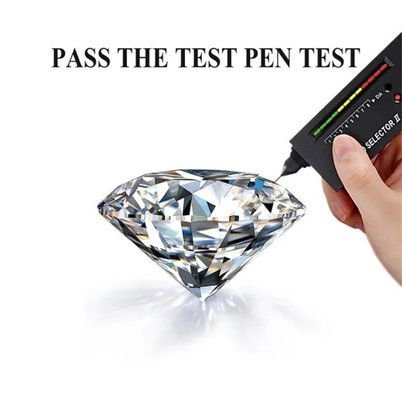 مكدسة تاج مويسانيتي خواتم الماس النساء فضة طبقة مزدوجة اثنين في واحد مزيج الذهب الوردي 0.3CT مويسانيتي الدائري