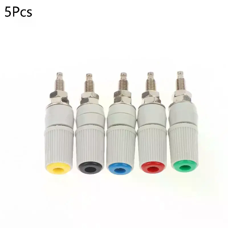 [5Pcs High Current 5mm Banana Jack Socket, 30A M5x48 Type 4mm Amplifier Terminal Female Socket For Electronic Testing]