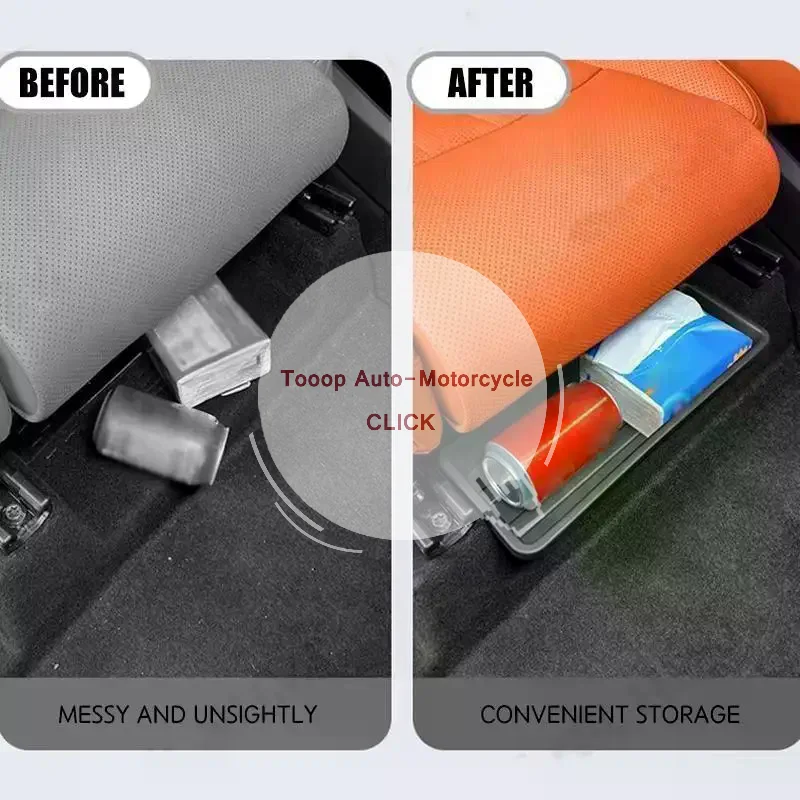 Car Under Seat Storage Tray Scratch Resistant Non Slip Custom Fit Holder for Cables Chargers Earbuds Storage