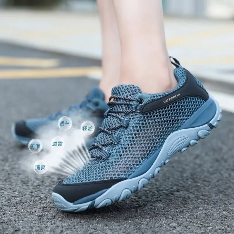 Mens Water Shoes Summer Breathable Casual Sneakers Outdoor Walking Hiking Shoes Non Slip Merr Wading Sneakers Aqua Shoes for Man