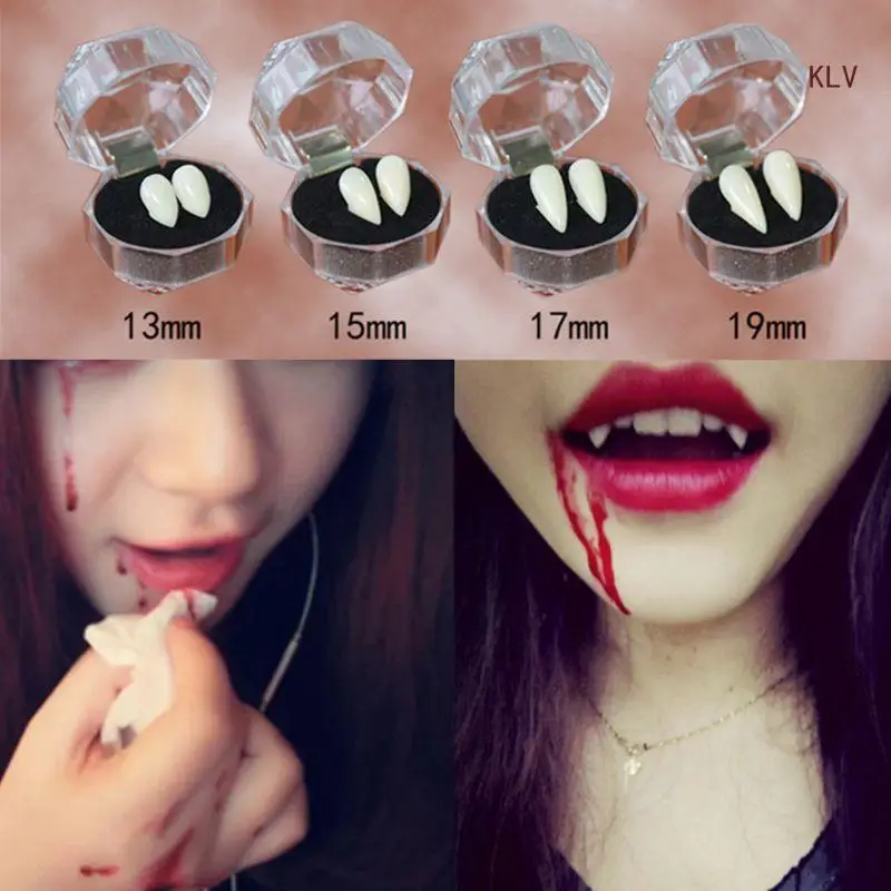 Horrible para dientes vampiro, dentadura postiza, colmillos, dentaduras postizas, fiesta Halloween, accesorios disfraz,