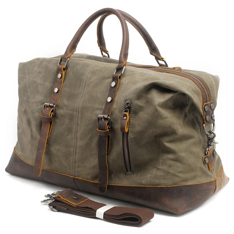 Vintage Canvas Fitness Bag Unisex Waterproof Shoulder Crossbody Bag Travel Handbag for Men And Women Sport Durable Tote Bag
