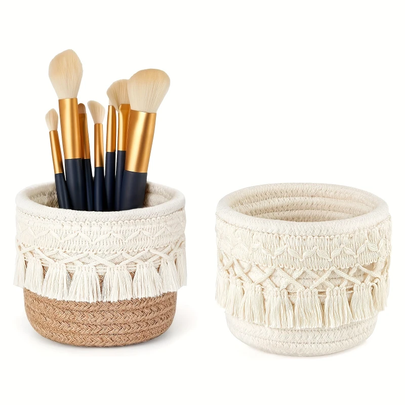 Comb Brushes Mini Storage Basket Durable Decoration Baskets Pen Holder Cosmetic Brushes Storage For Brushes Eyeliners Lipstick