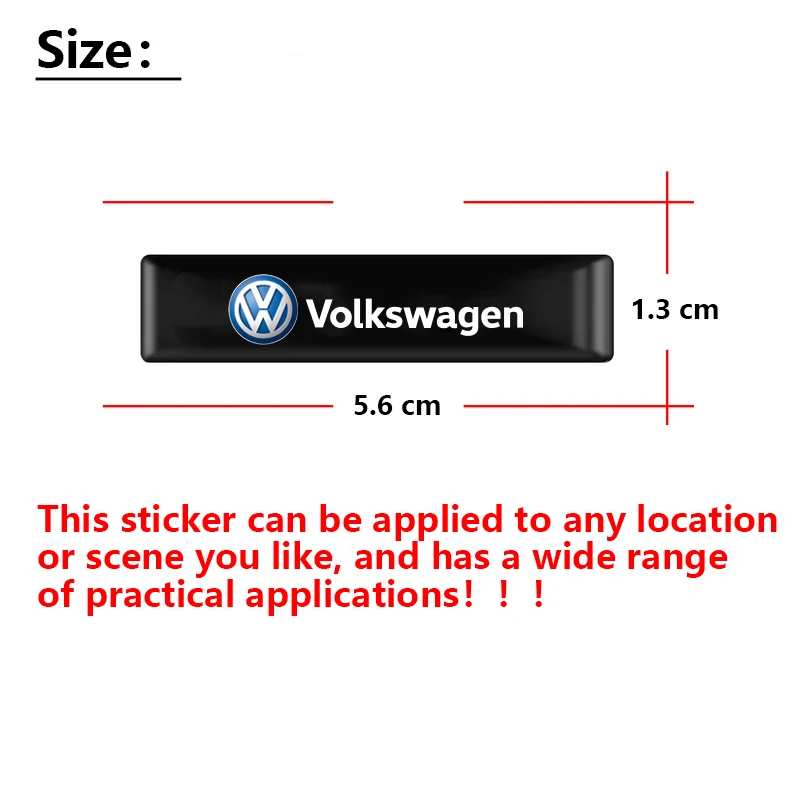 3D Epoxy Car Interior Exterior Decoration Sticker For VW Touran Tiguan Polo GTI Golf Jetta Passat T5 Transporter Scirocco Arteon