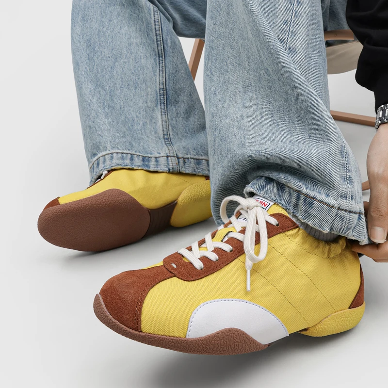Spring Autumn New Color Blocked Men Casual Sports Shoes Lightweight Anti Slip Youth Trendy Couple Running Travel Shoes