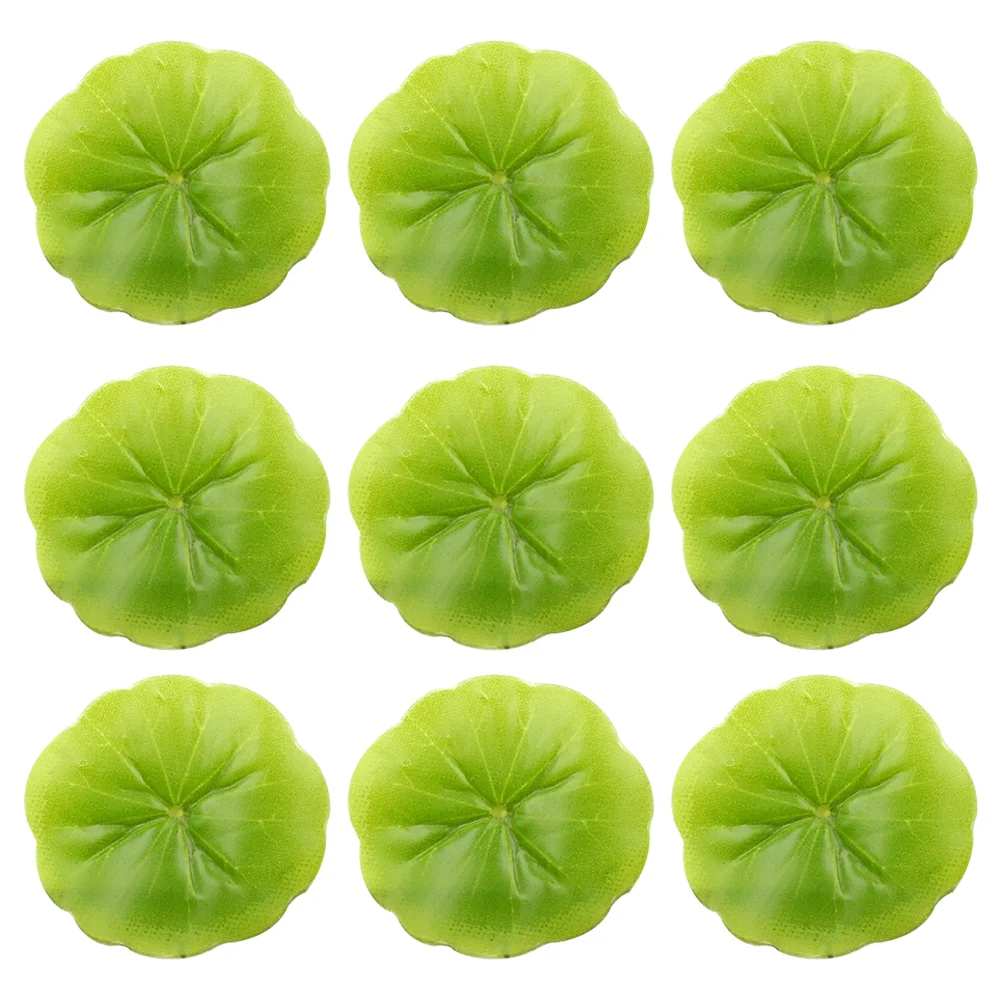 

30 Pcs Plant Artificial Water Lily Floating Solar Aquarium Lotus Leaf