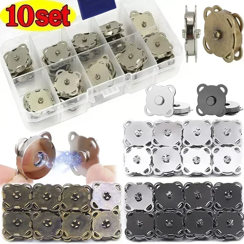 Fermoirs à Pression Magnétiques pour Sac à Main, Portefeuille, Pièces Artisanales, Mini Structure d\'Adsorption, 14/18mm, Vente en Gros, 1/10