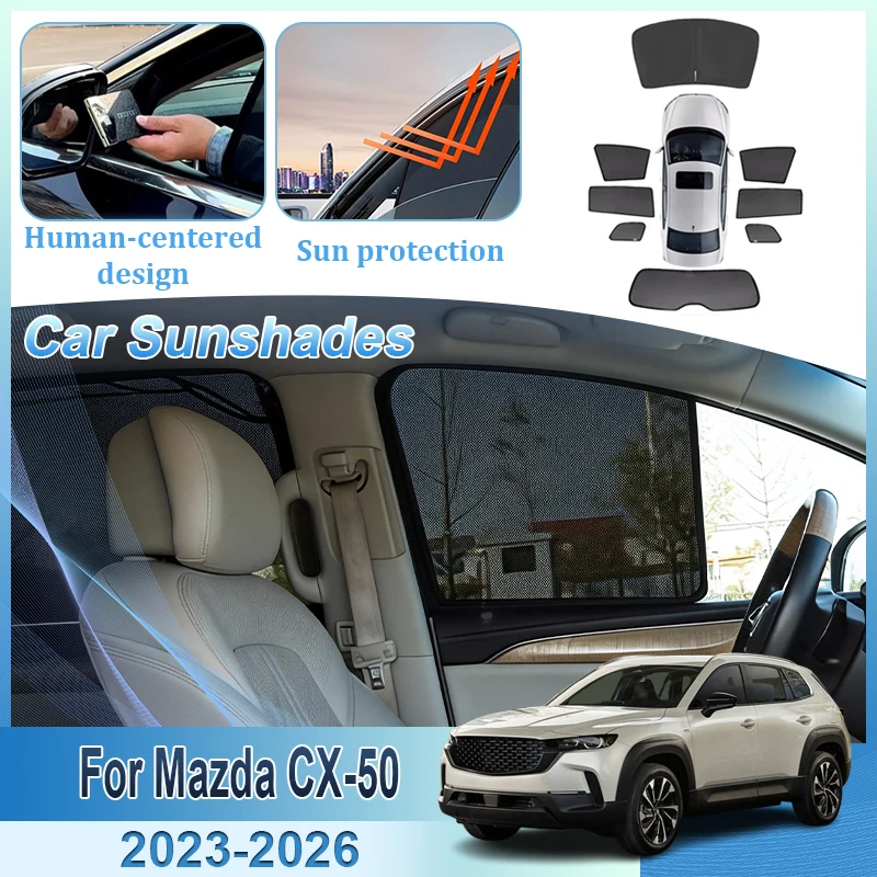 

Car Sunshade For Mazda CX-50 VA 2023 2024 2025 2026 Magnetic Windshield Cover Protector Blind Heat Shield Sunscreen Accessories