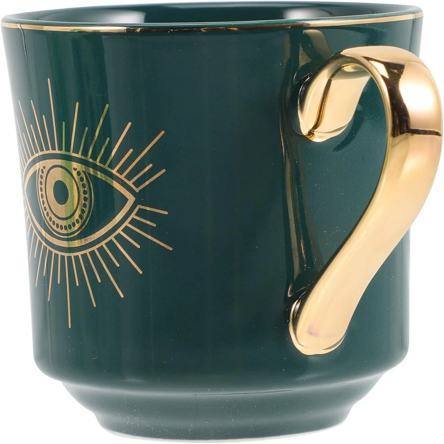 Beautiful and protective Stylish and elegant European ceramic eye coffee cup and saucer set for tea and mulled wine - Stunning e