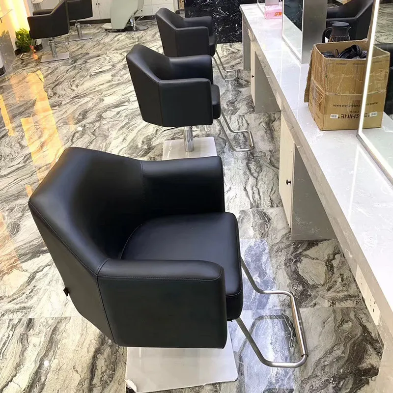 Barber shop chair hair salon special retro trend hair salon chair rotating hair cutting stool lifting simple perm and dyeing