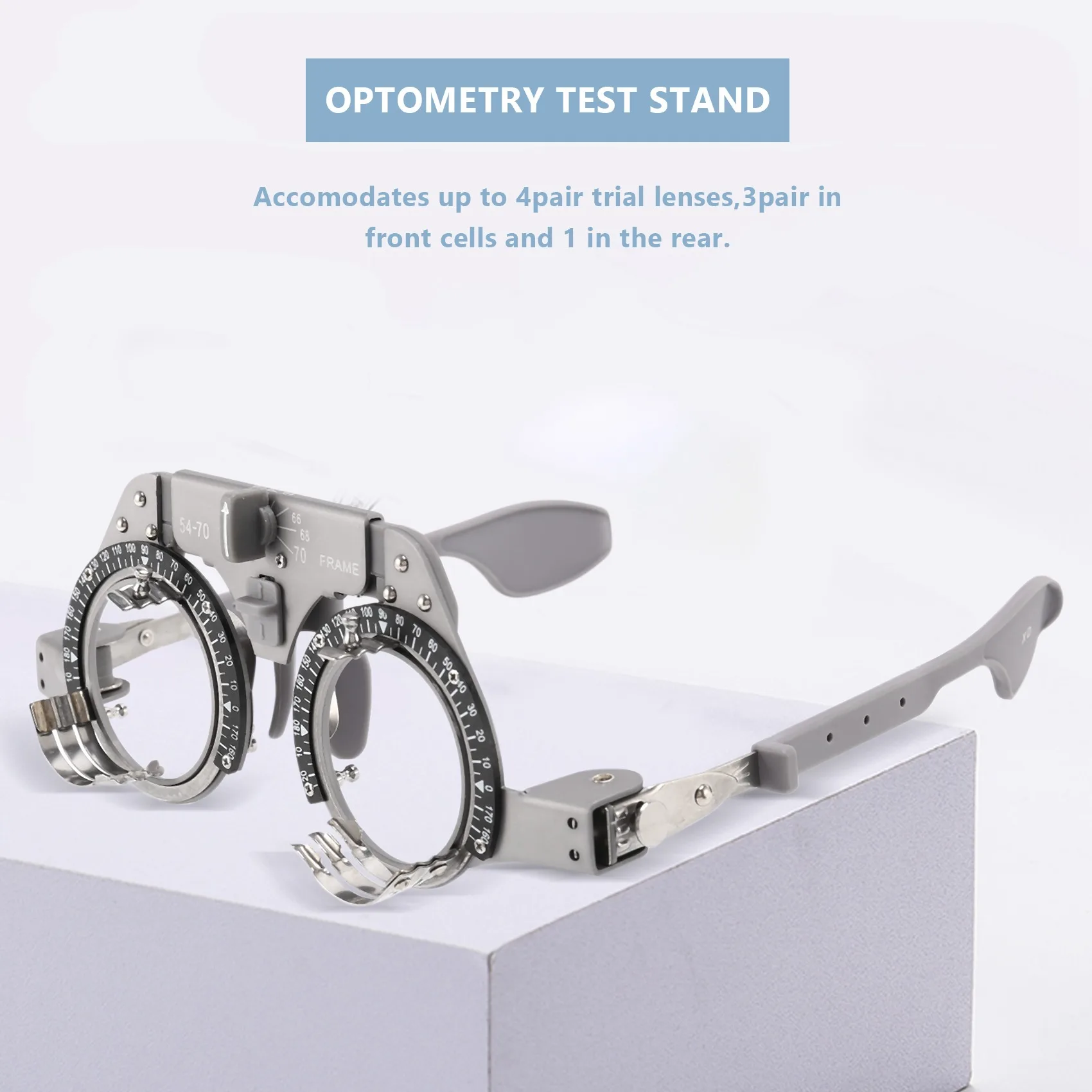 AS94-Adjustable Trial Frame Optical Trial Lens Frame Pd 54-70Mm Titanium Optic Trial Eye Optometry Lens Frame Test Optician