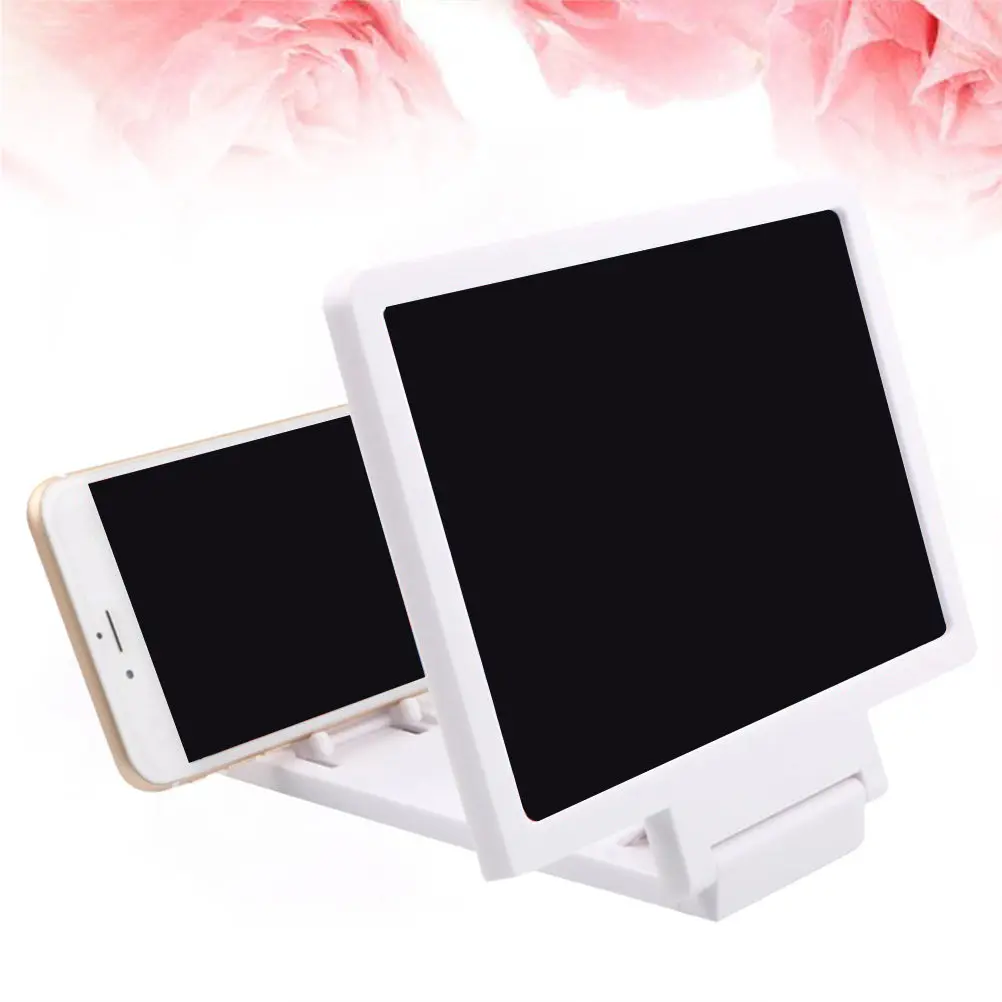 Smart Phone Screen Magnifier White High Definition 2-3 Times Enlarged Screen Phone Bracket Perfect for Movies Reading Camping