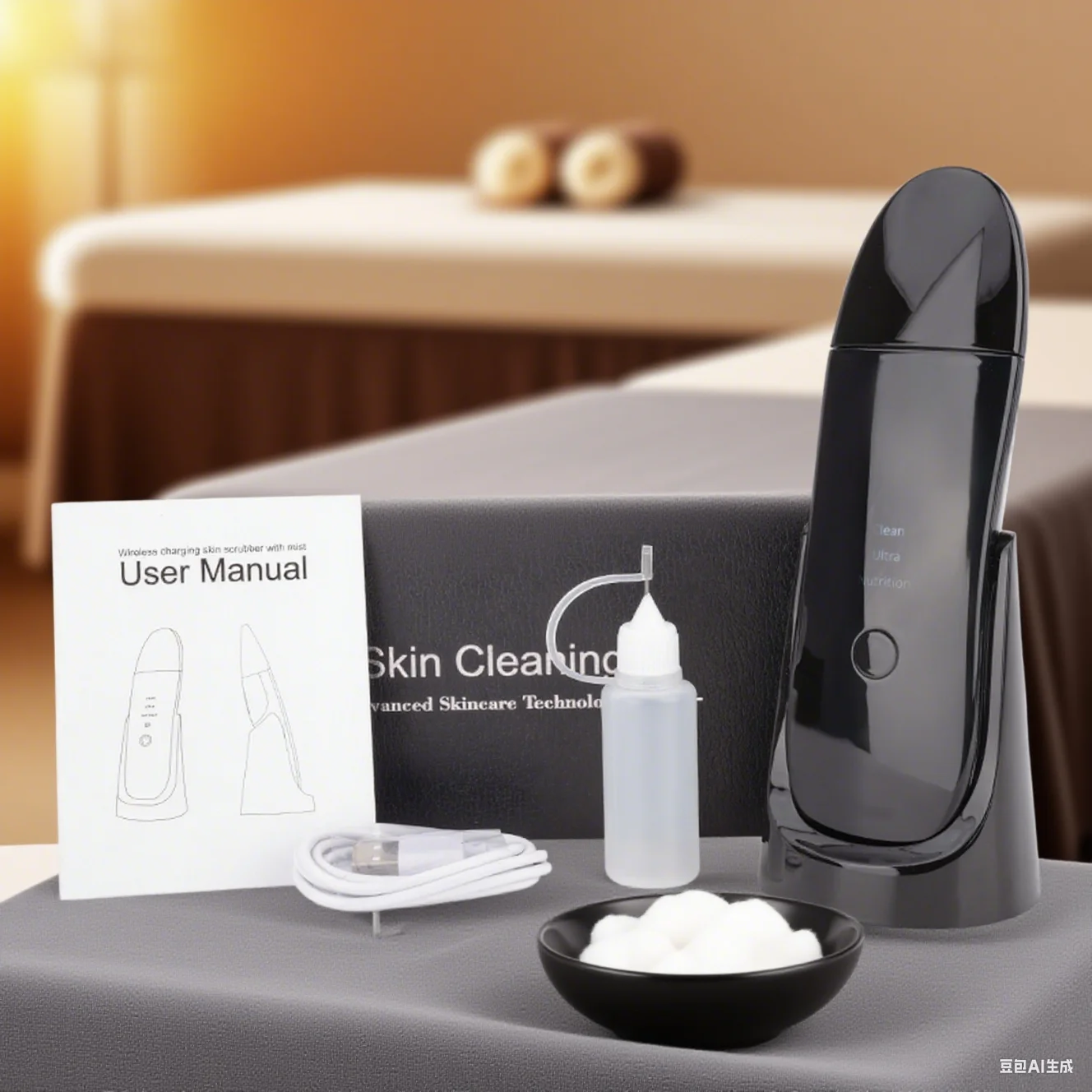 

Ultrasonic Skin Scrubber IXP5 Waterproof Low Noise Light Therapy EMS Face Lifting Ultrasonic Face Cleaner Peeling Machine