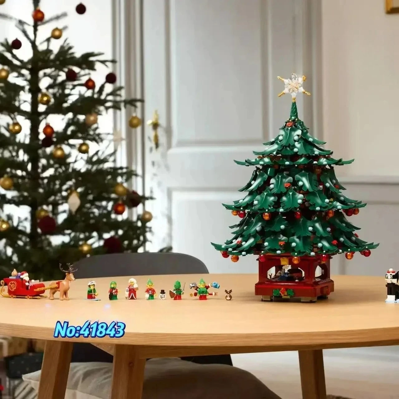Disney Instant 41843 Juego de bloques de construcción de árbol de Navidad familiar, decoración del hogar, estilo clásico, regalo de Navidad para niños y niñas