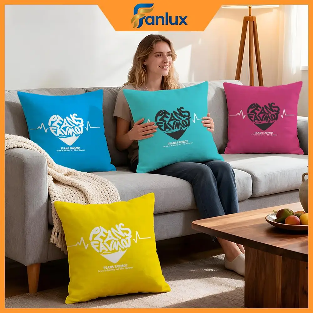 Art Creative love letters Cushion Cover 4Pcs Decorative Covers Soft Cushion Case for Sofa Couch Decor 40x40 45x45 Pillowcases