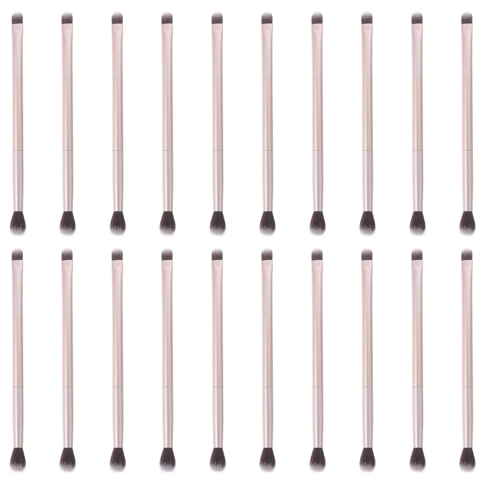 20 piezas pinceles de maquillaje, pinceles de sombra de ojos de doble punta, cerdas suaves, herramientas para sombra de ojos y nariz, aplicadores de mezcla