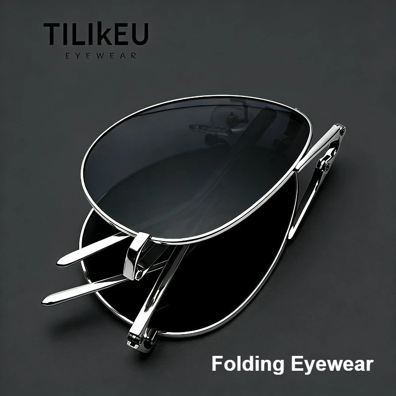

Top Quality Pure Titanium Folding Polarized Sunglasses Outdoor Portable Driving Anti-Glare UV400 Fishing Men Sunglasses Eyewear