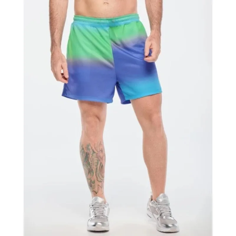شورت ZW 3D مطبوع عليه عنصر اليد سريع الجفاف للرجال، شورت رياضي عصري يسمح بمرور الهواء، عصري ومريح #1