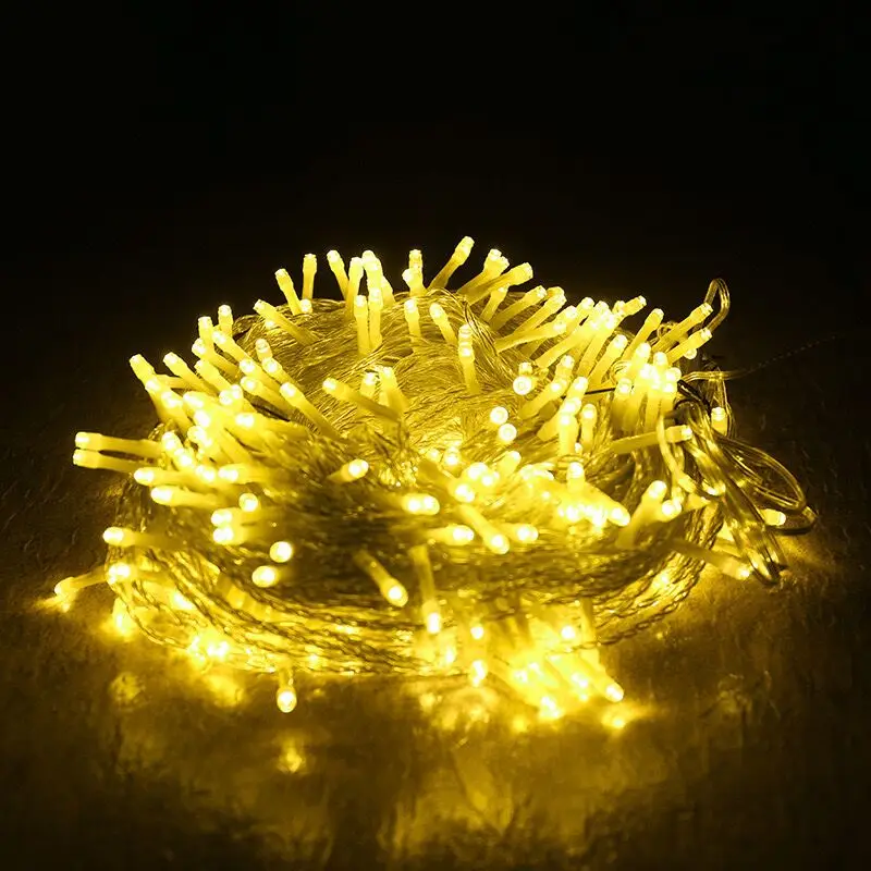 600Led 328ft 100M Fairy string Light Christmas Wedding Party Xmas Garland tree Decoration Twinkle Lamp 220V-4 Colors optional