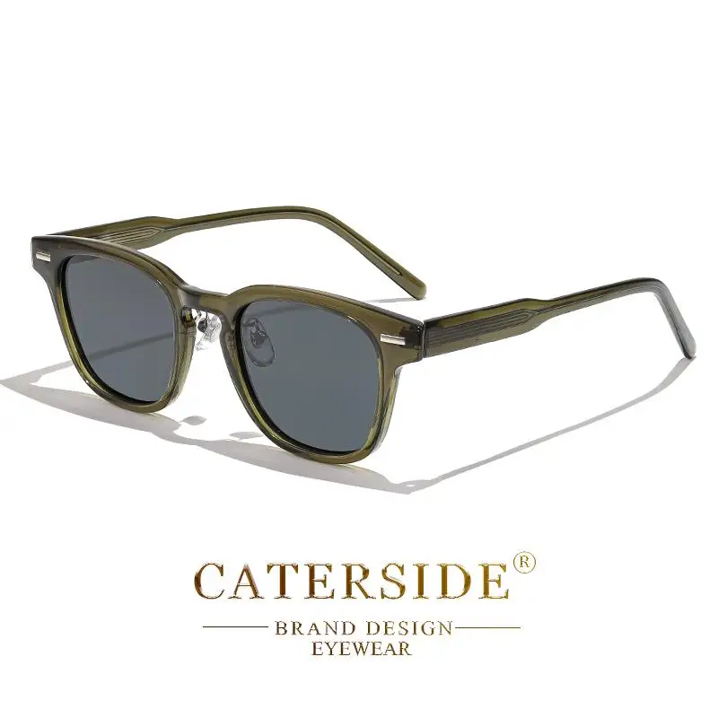 CATERSIDE Retro Quadrat Polarisierte Sonnenbrille Männer TR90 Rahmen Hohe Qualität Sonnenbrille für Frauen Fahren Angeln Party Brillen – Detail 12