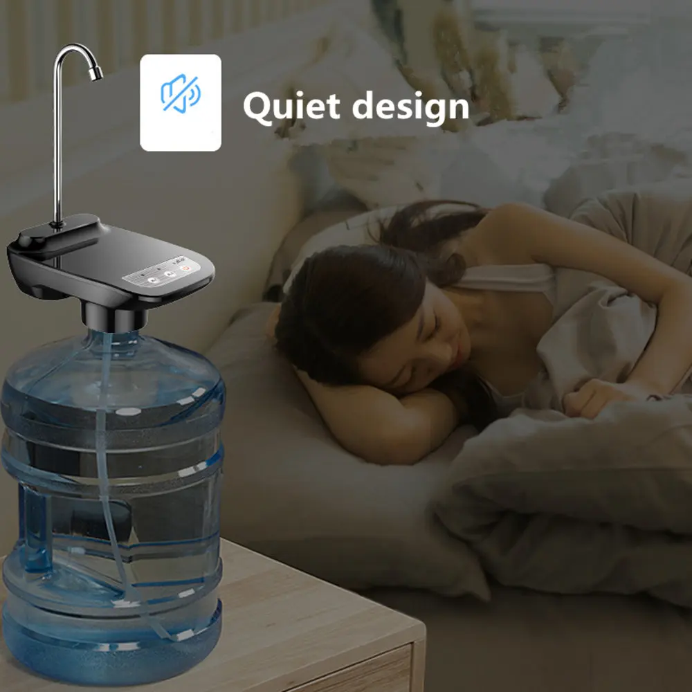 Electric Water Bottle Pump 5 Gallon Quantitative Dispenser with USB Charging Switch for Kitchen Car Camping - Kitchen & Dining