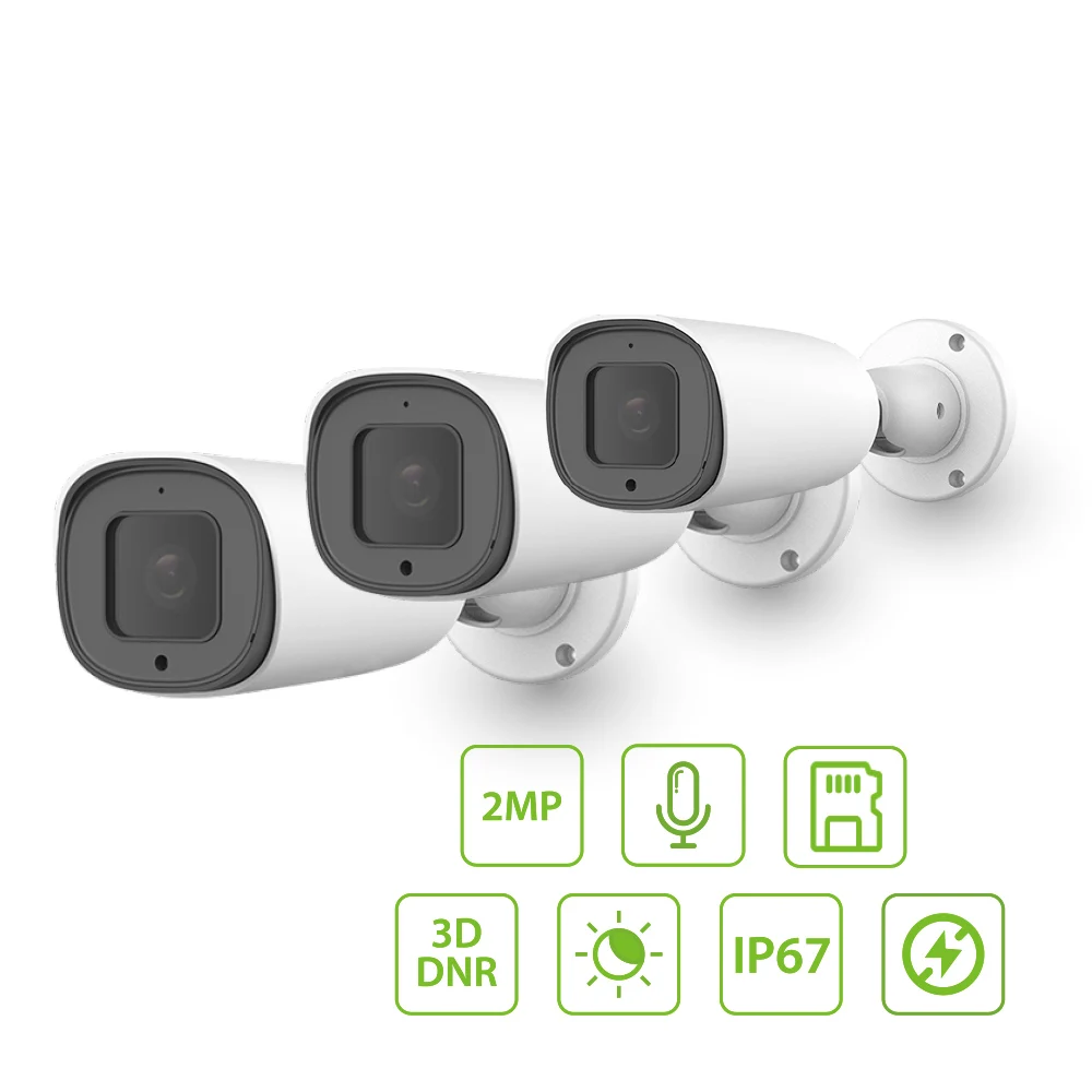 Home Security Indoor 2MP 4K Poe Camera with Two-Way Audio Night Vision Motion Detection & AI Human Body Detection Alarm IP CCTV