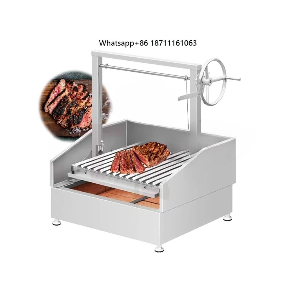 Custom Logo Stainless Steel Outdoor Charcoal Barbecue Grill South American Style Metal Bbq Camping Kitchen Tool Lifting Feature