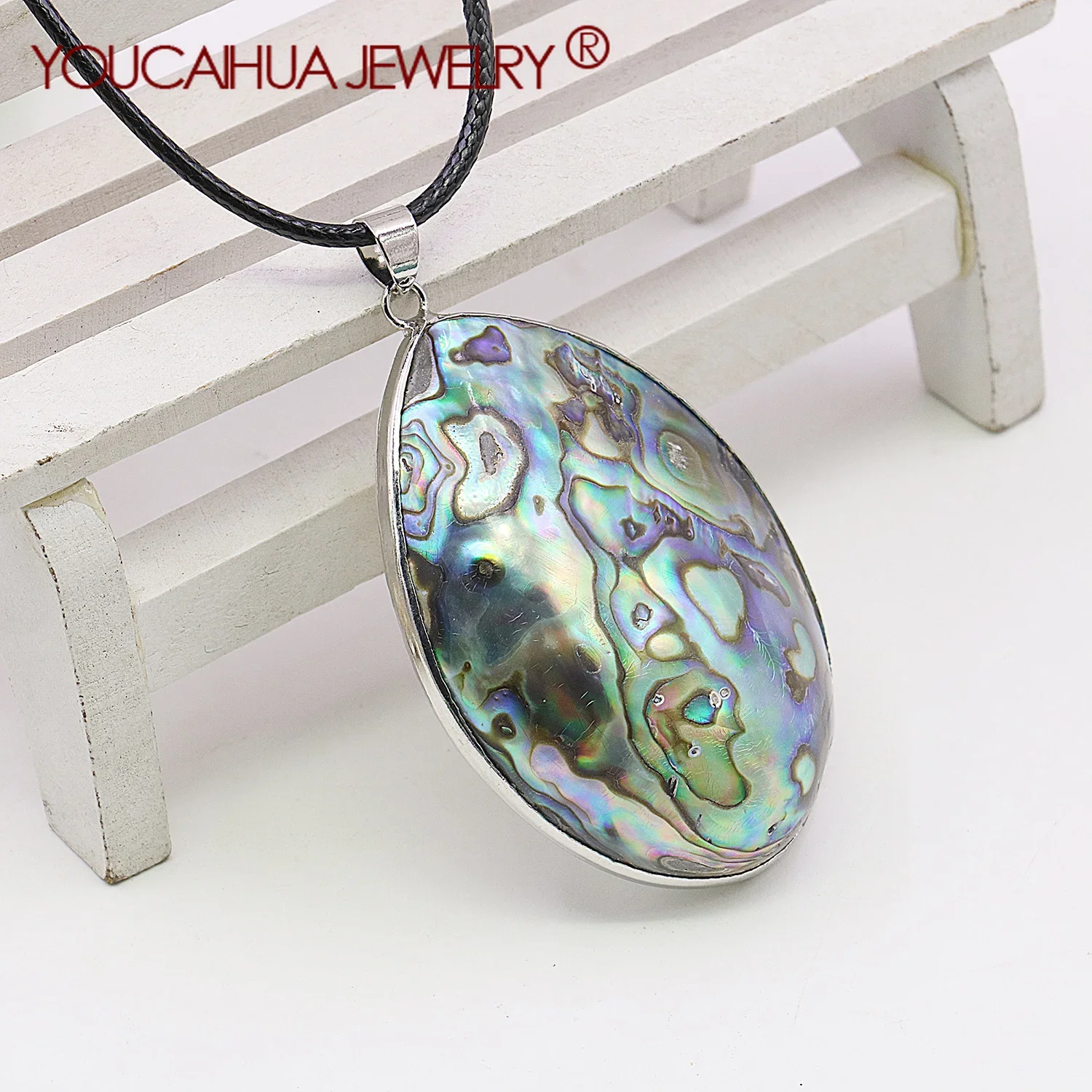 

38x54mm New Necklace Pendant,Natural Colorful Shell Drop Shape,Party Banquet Lucky Gifts,Women's DIY Jewelry Design/making