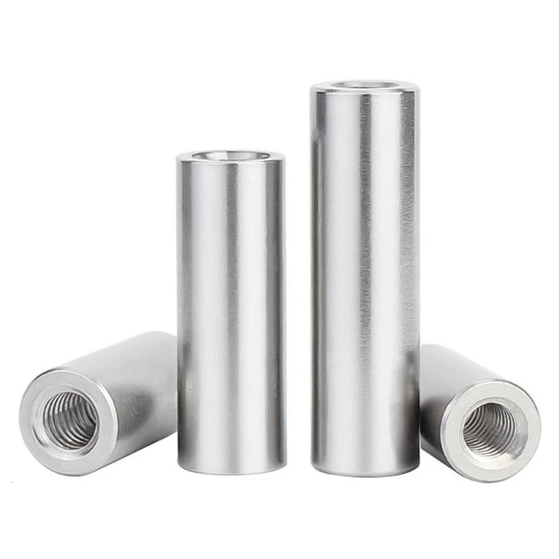 M4 M5 M6 M8 M10 Cylindral Dowel SUS304 Stainless Steel Internal Threaded Positioning Connecting Rod Double End Pin Extension Nut