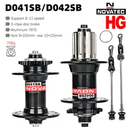 Novatec Hub HG Cubo 28H 32H 36H D041SB D042SB Hub 7/8/9/10/11/12Speed MTB Bike Disc Brake Hub Front/Rear Bicycle Bearing Hubs