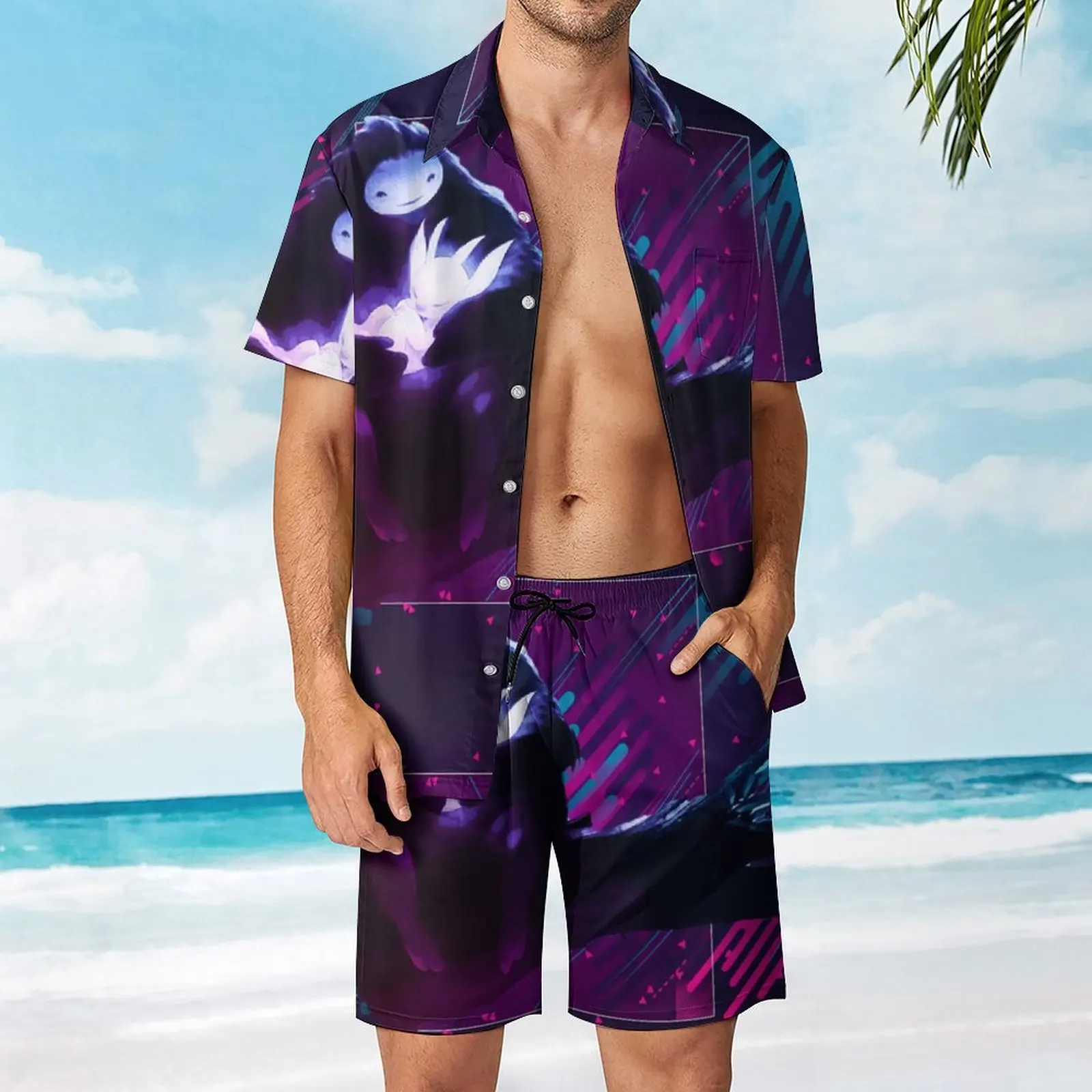 Homens Naru Ori e The Blind Forest Fato de praia, Pantdress Novidade, Qualidade Superior, Corrida, Moderno, Eur Size, 2 pcs