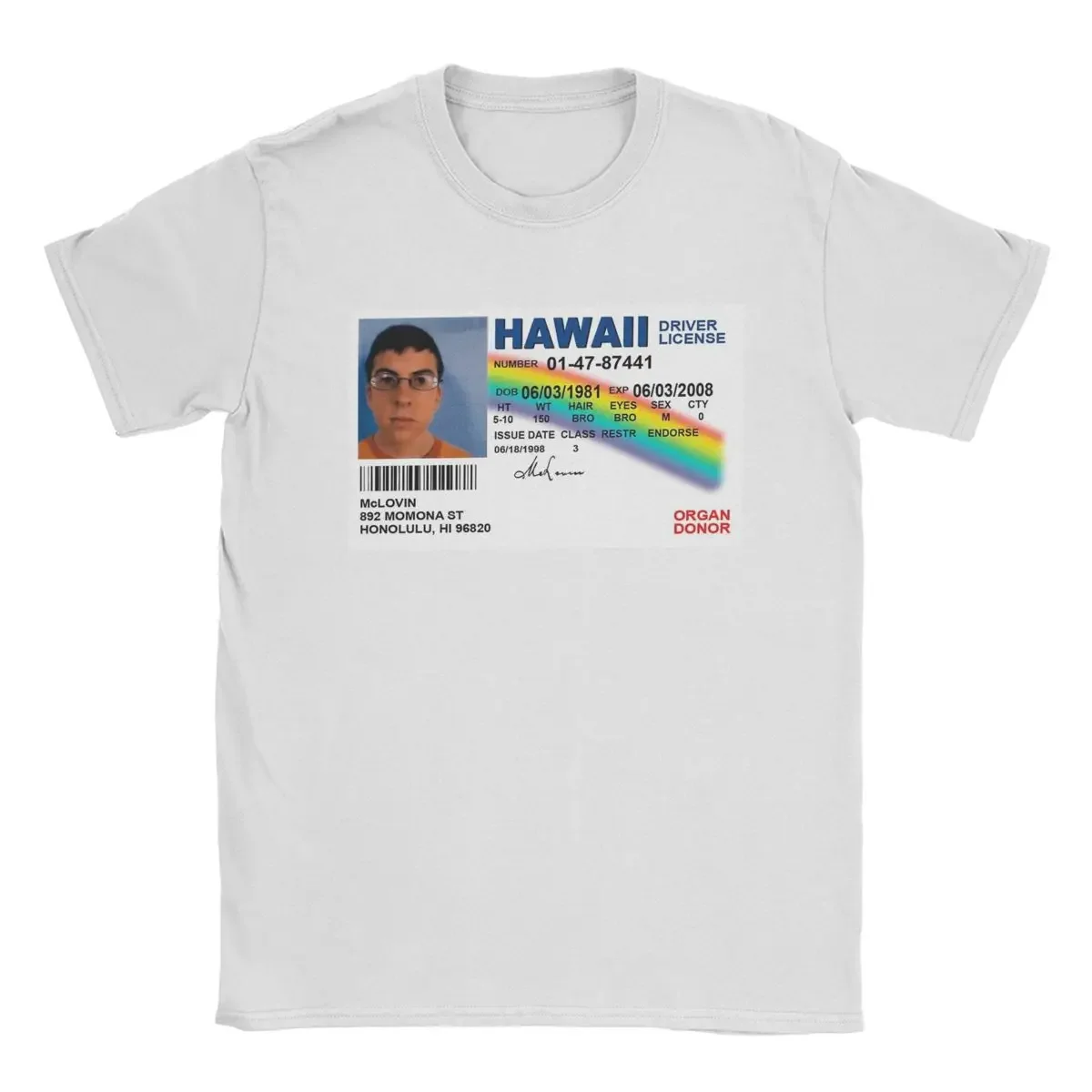 2026 Retro Fake ID Card Graphic T Shirt Unisex Men Women Vintage Movie Inspired License Portrait Print Cotton Short Sleeve Tee
