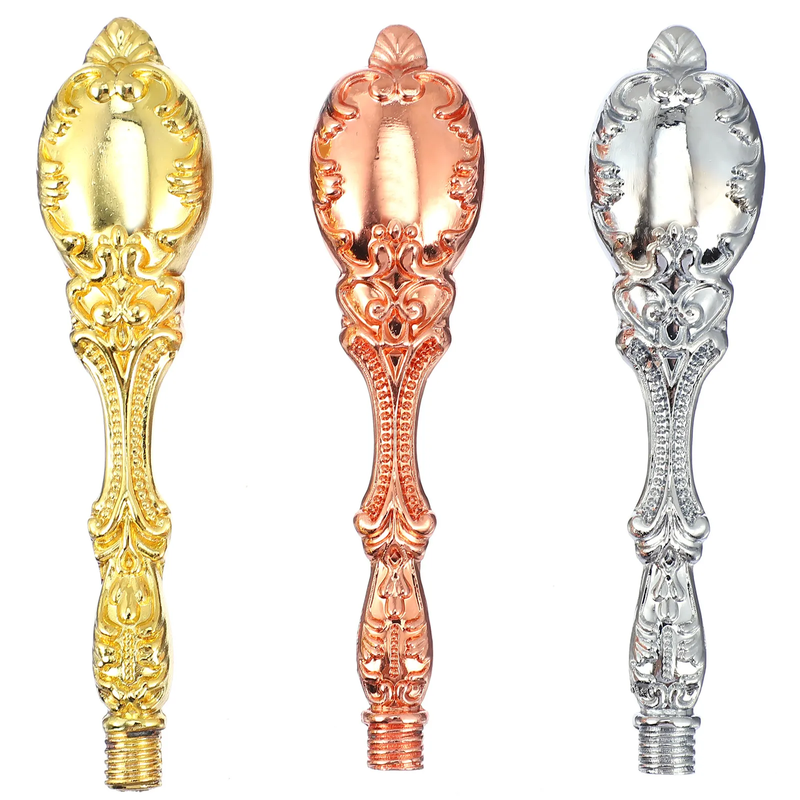 3Pcs Elegant Wax Seal Stamp Handle Replacement Set Easy Install Remove Chic Design Compatible with All Pattern Stamp Heads DIY