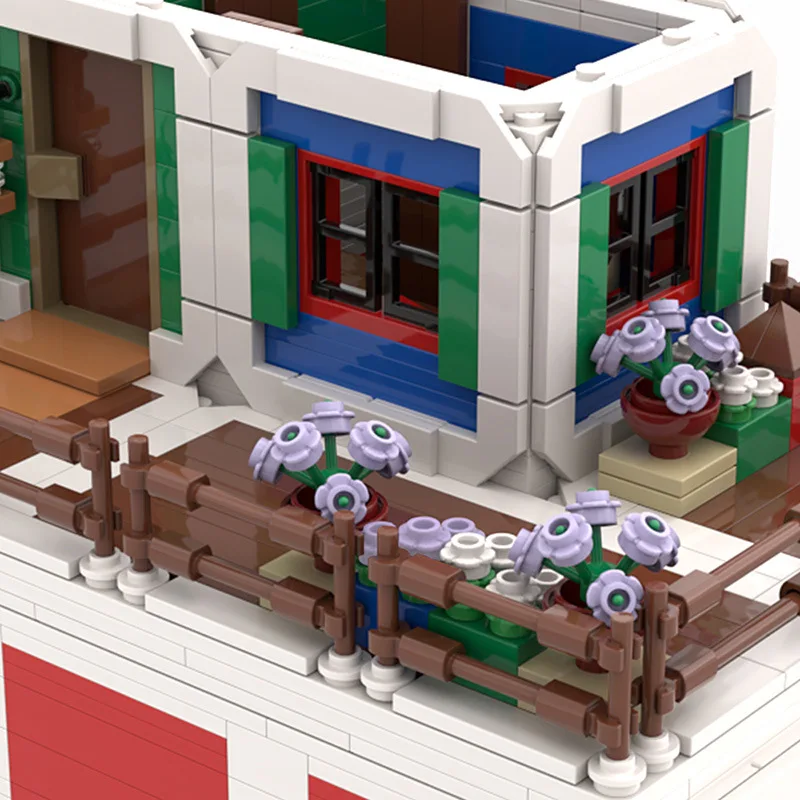 MOC-75865 arquitectura moderna Zelda Kingdom juego casa de pueblo Modular montaje de bloques de construcción modelo ladrillo juguete regalos para niños