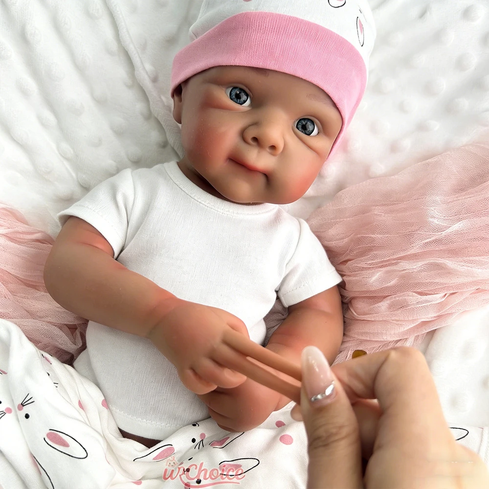 Can Open Mouth Bettie Realistic Full Body Silicone Reborn Baby Girl 20 Inch Anatomically Correct Newborn Doll for Alzheimer's