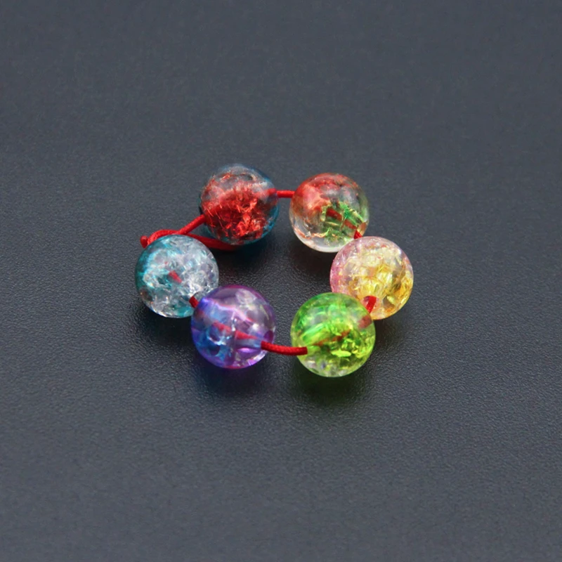 30Pcs Acrylic Round Crack Bead 10mm Spacer Beads For Jewelry Making DIY Bracelet Necklace Earring Crafts Handwork Materaterial