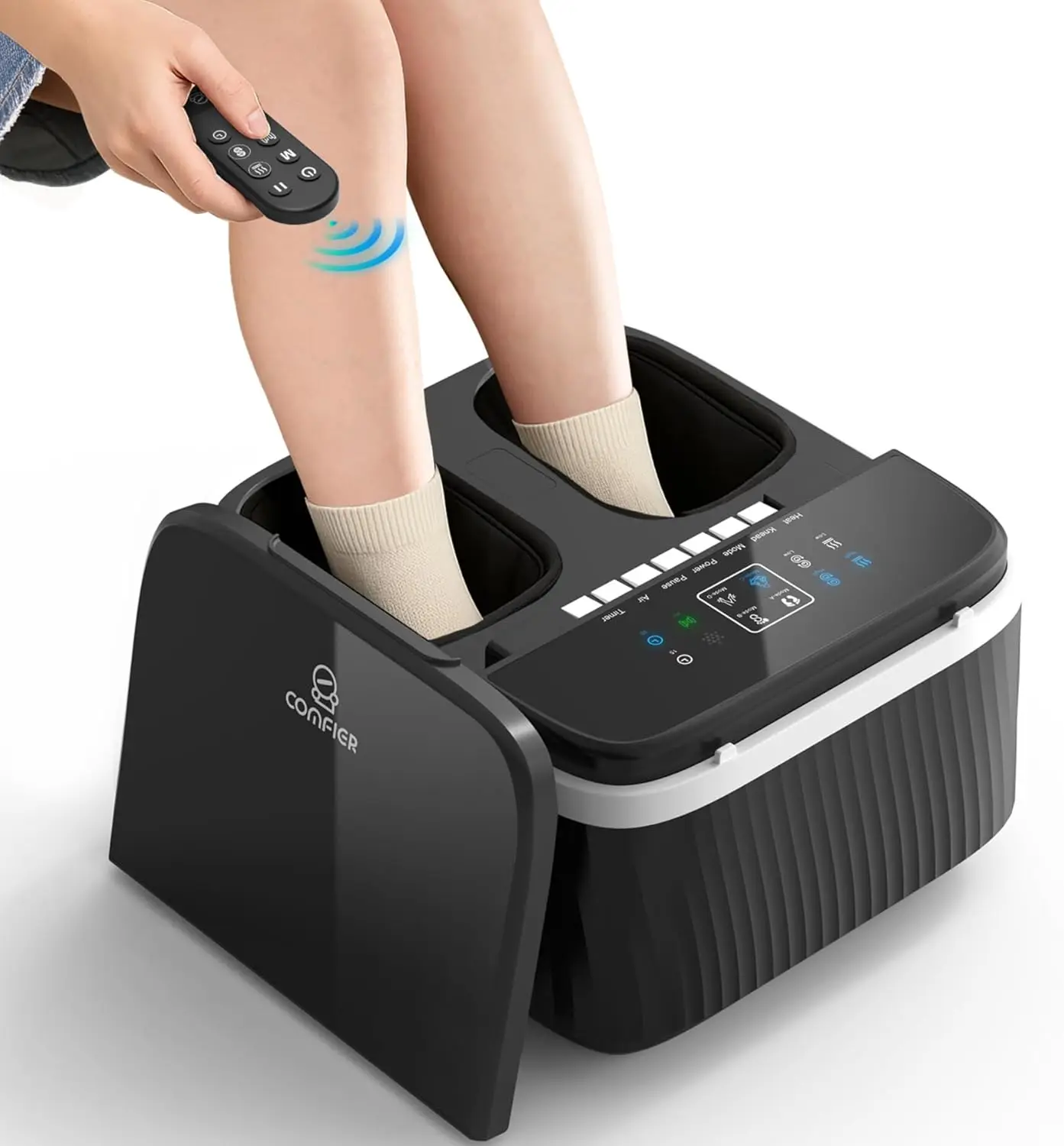 

Массажер для ног с подогревом и пультом управления для облегчения состояния при невропатии и плантарном фасциите