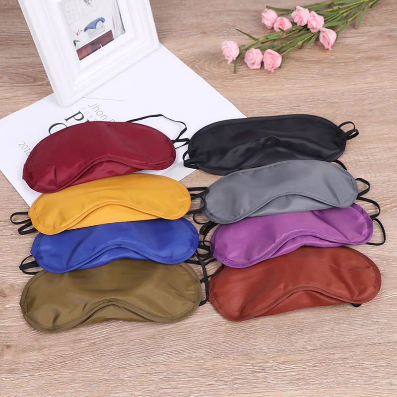 10PC Silk Sleep Eye Mask Padded Shade Eye Cover Patch Sleeping Mask Eyemask Blindfolds Travel Relax Rest Women Men