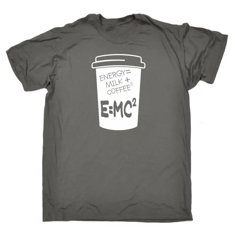 Energy Milk Coffee E Mc2 Mens T Shirt Tee Birthday Caffeine Funny Joke Fashion
