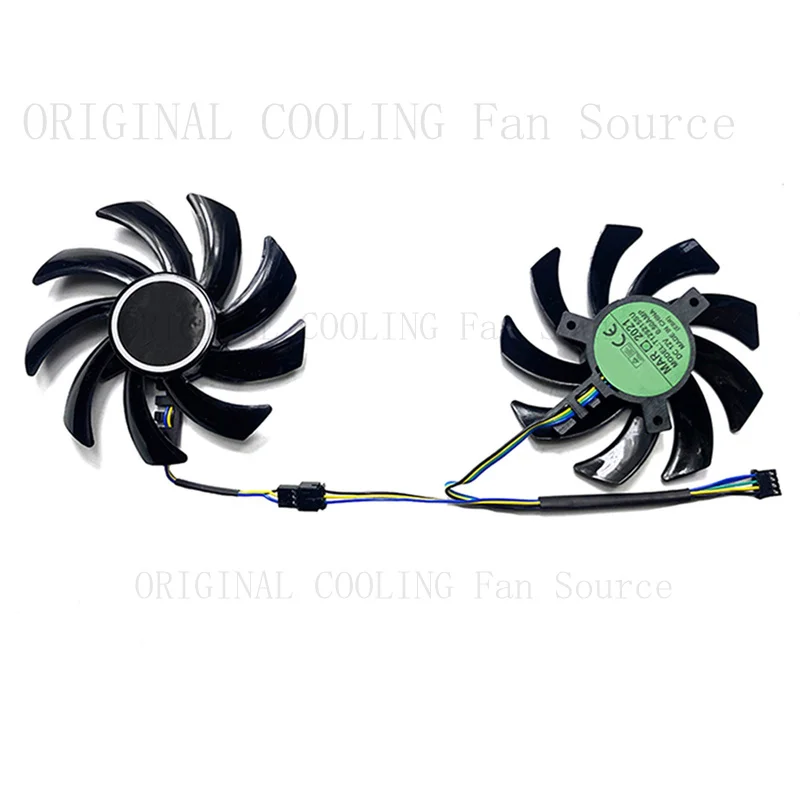 R+  1 Pair of Graphics Card Cooling Fans Accessory for YESTON RX5500XT 5600XT Parts
