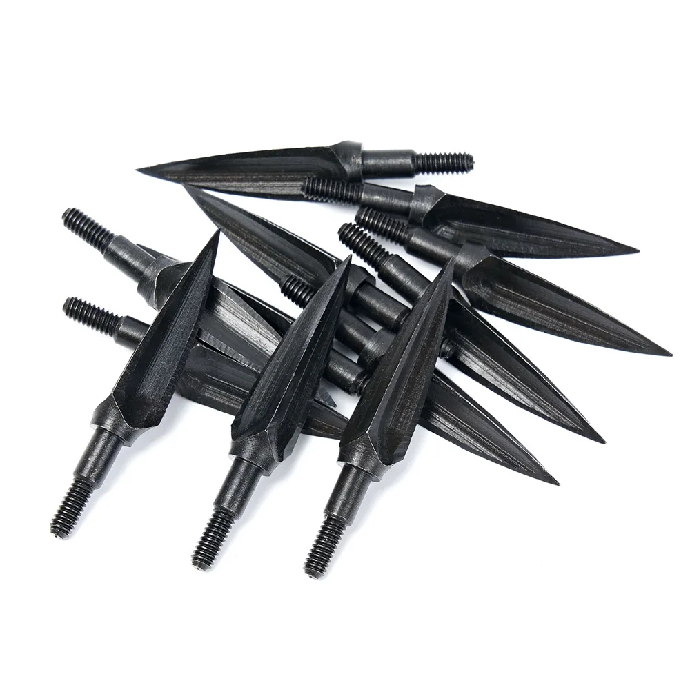 125grain Arrowhead Carbon Steel Traditional Hunting Points Screw-in Hunting Arrowheads 6/12/24PCS for Hunting and Target