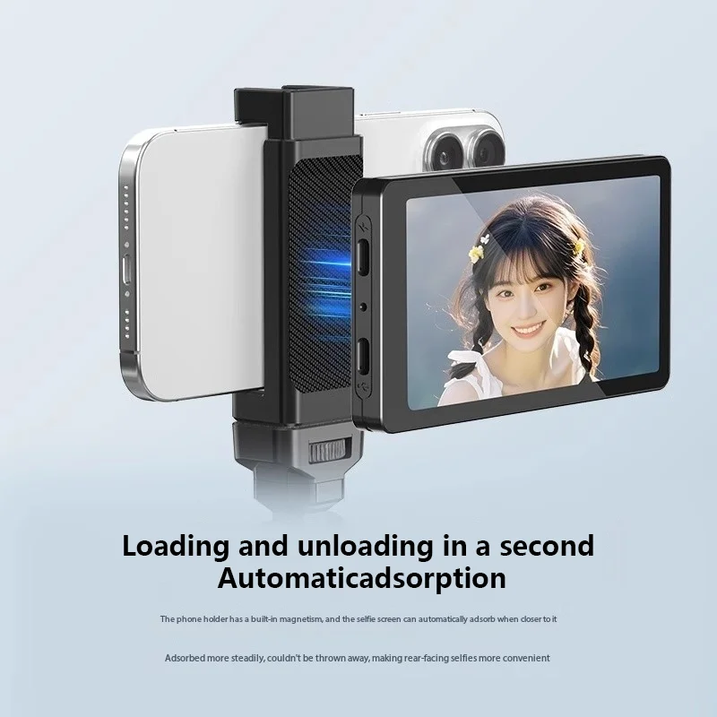 KingMa Ph05-Max Smartphone Vlog Selfie Monitor Screen Magnetic Using Phone Rear Camera for Vlog Live Stream Video Recording