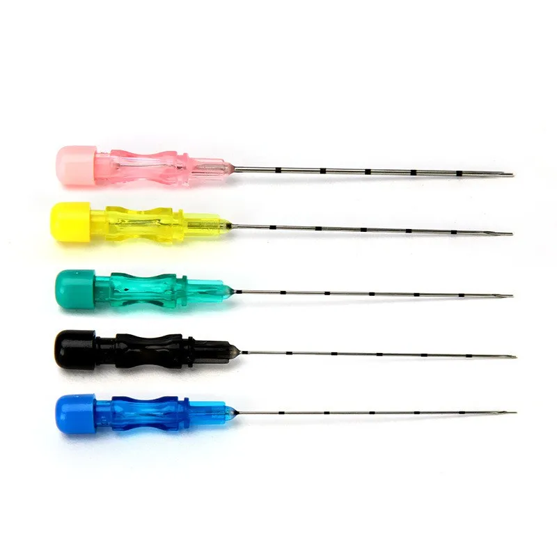 20/50Pcs Sterile PDO Thread Embedding Needle Cannula Tool 0.6-1.2mm x 60mm Color Coded Surgical Beauty Tool Parts
