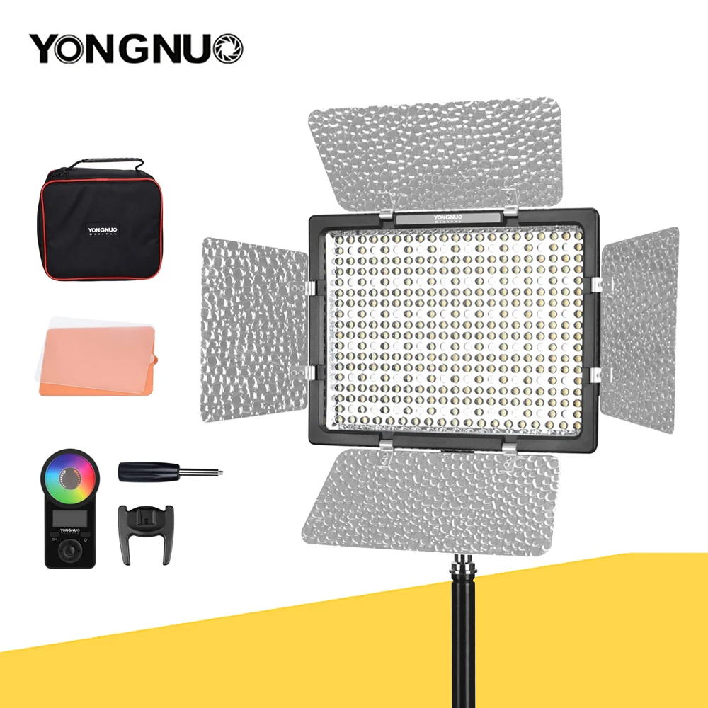 YONGNUO YN300IV RGB LED Video Light 3200-5600K Full Color Photography Light with Remote Control for Studio Camera Video Shooting