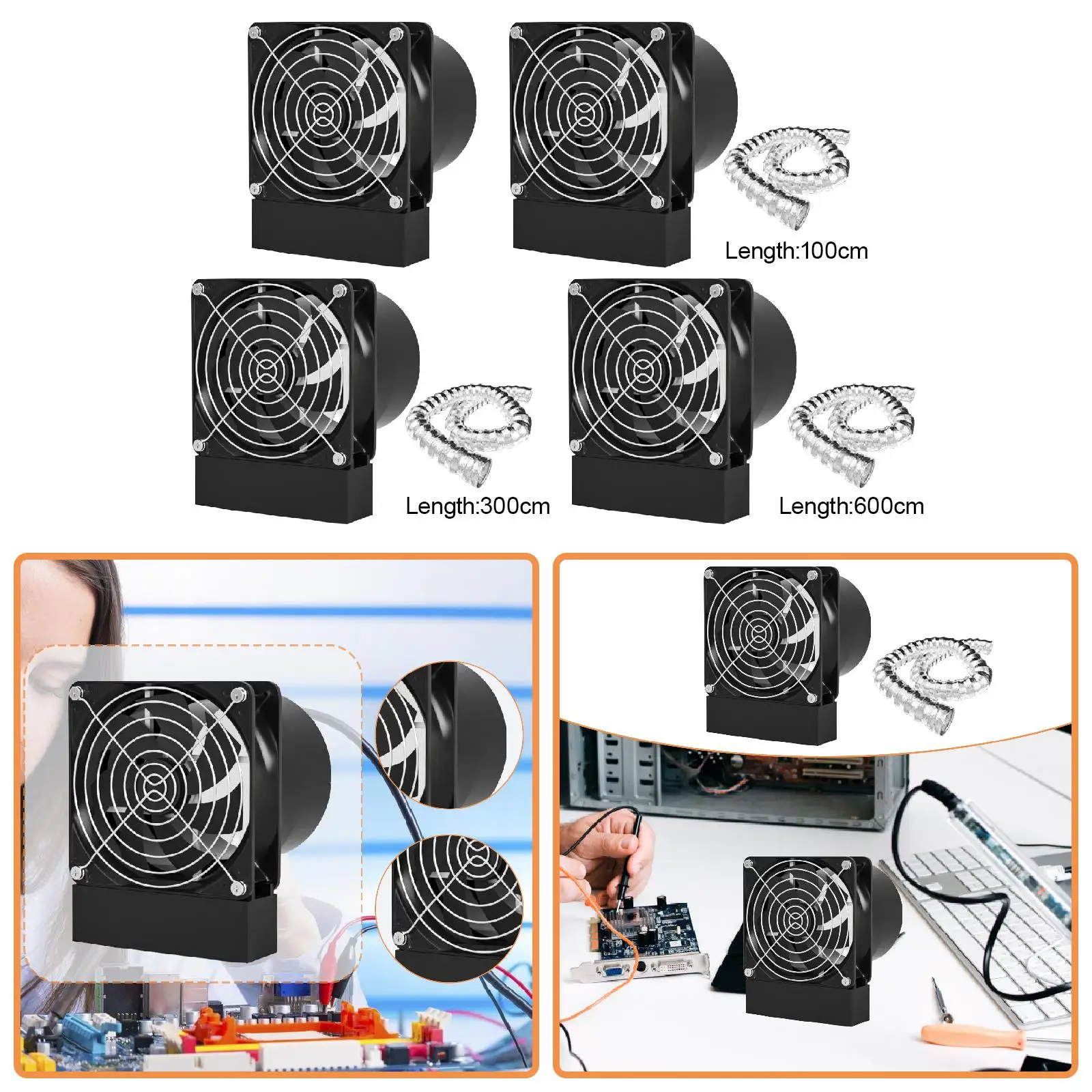 Solder Fume Extractor Speed Adjustable Kitchen Soldering Ventilation Fan