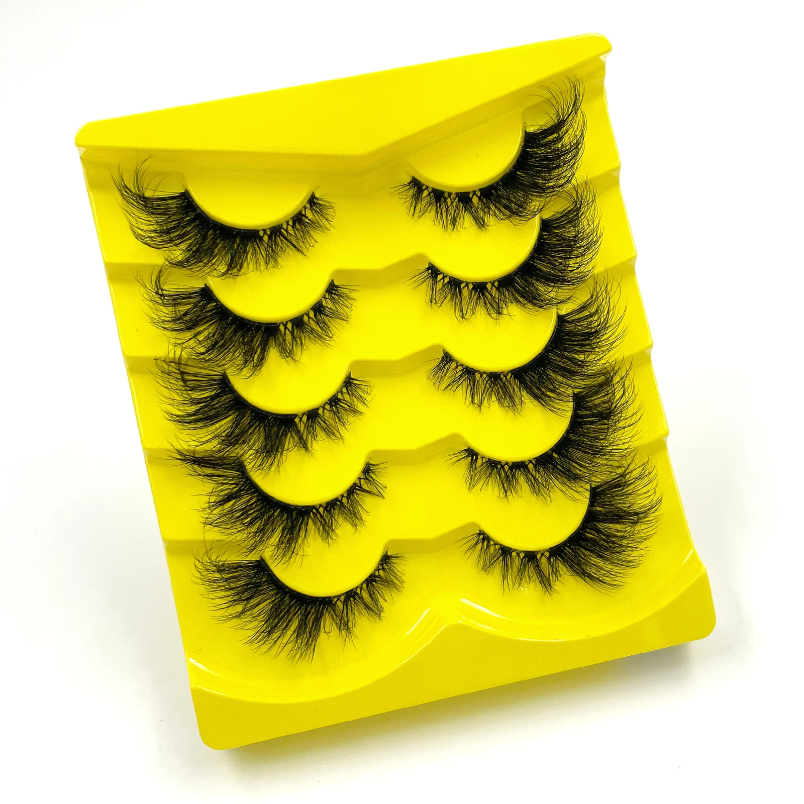 AMSDCN False Eyelashes Strip Lashes Wispy Yasnai Cat Eye Lash Fake Eyelash Natural Look Volume 18mm Mink Fluffy Fox Eyelashes