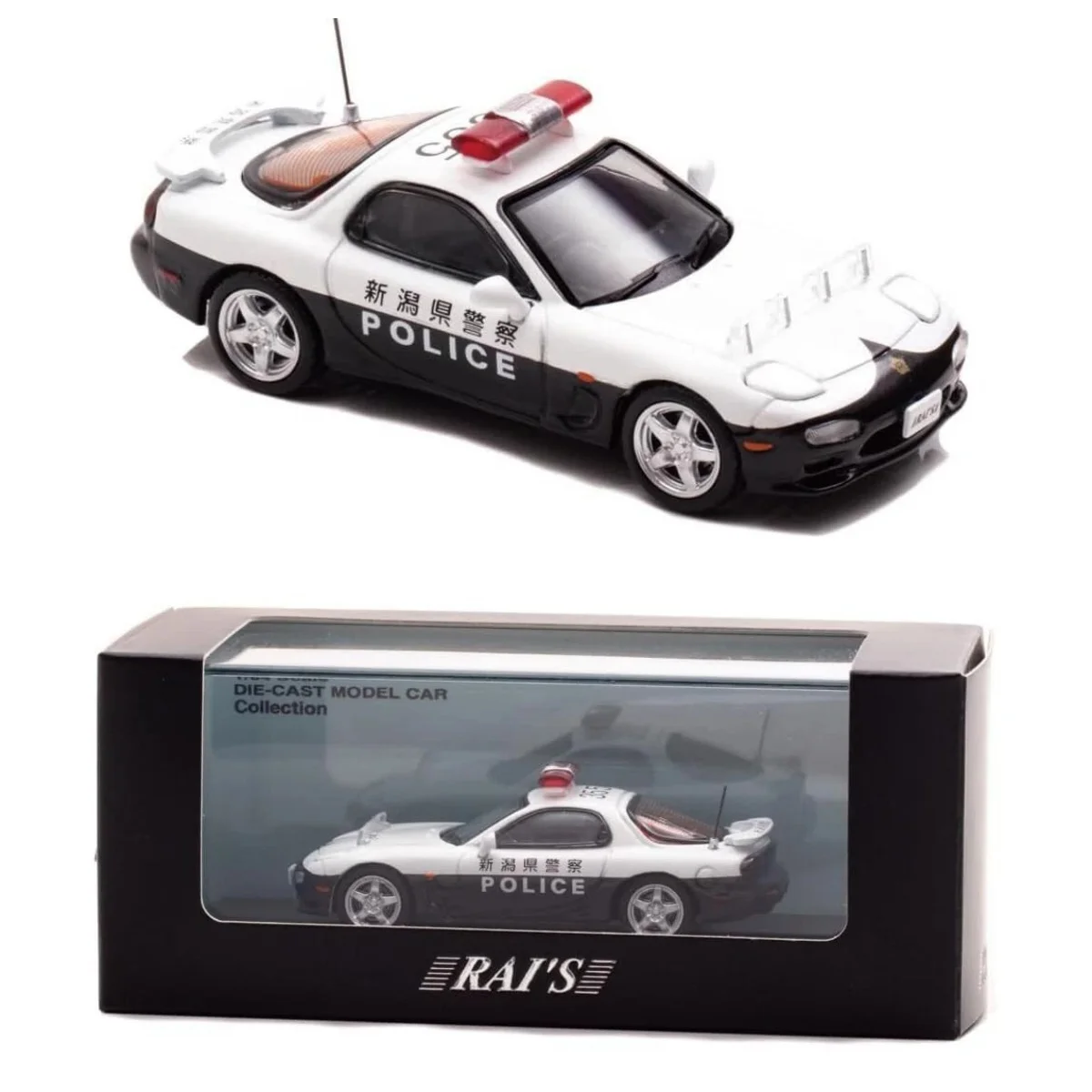 RAI'S 1/64 RX-7 FD3S Niigata PD Mobile Traffic Unit Vehicle (355) H7640021 Diecast Model Car Collection Limited Edition Alloy